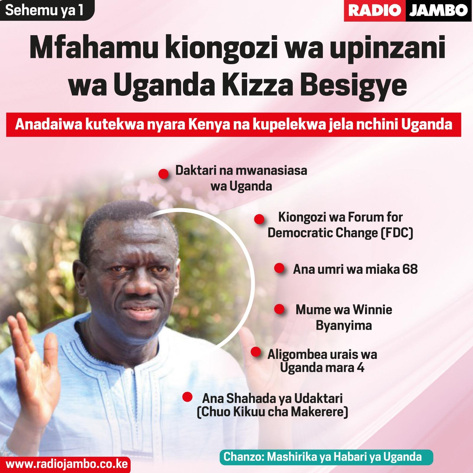 Kizza Besigye Kifeefe: Mfahamu kiongozi wa upinzani wa Uganda aliyedaiwa kutekwa nyara nchiniKenya