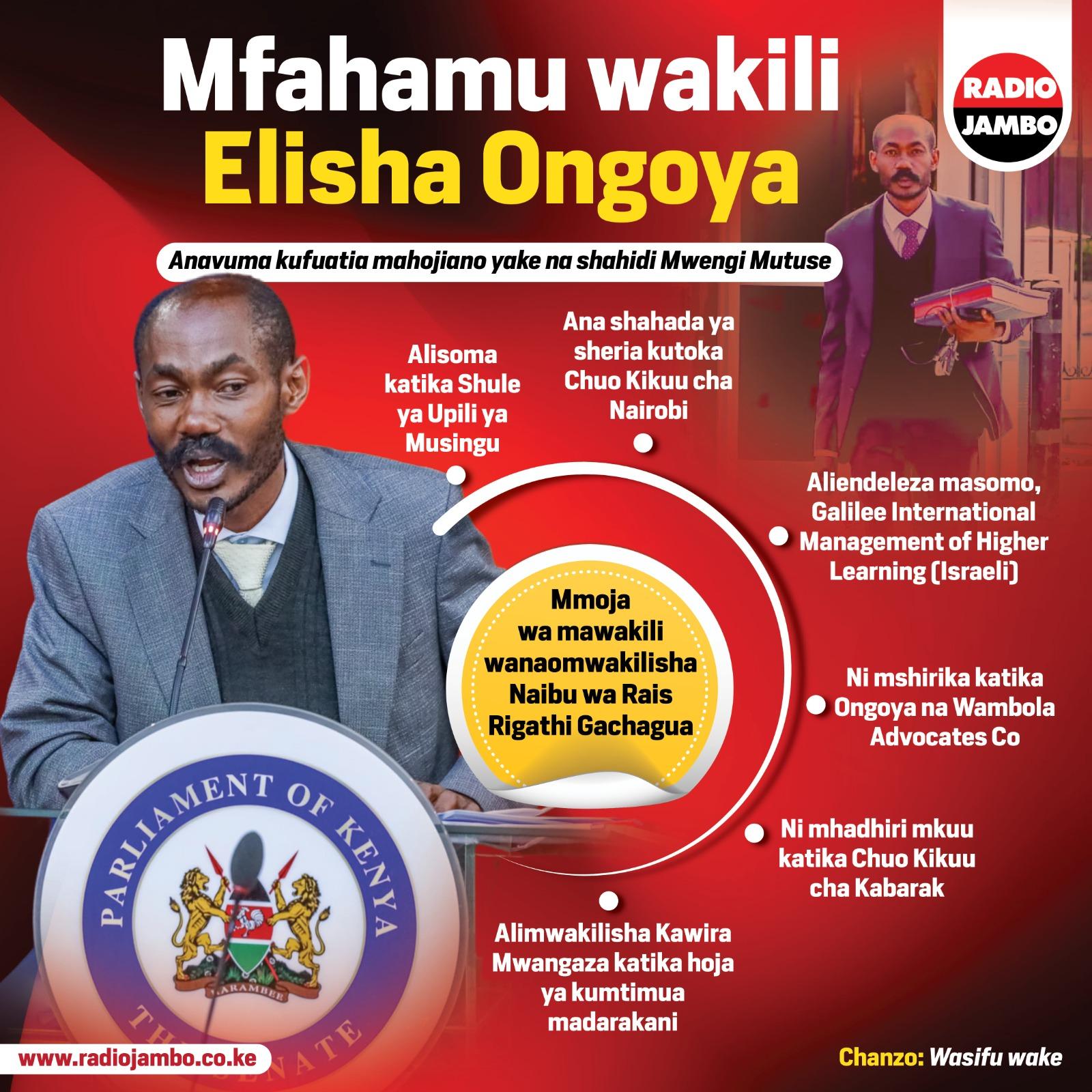 Elisha Ongoya: Mfahamu wakili wa Rigathi Gachagua anayevuma mitandaoni